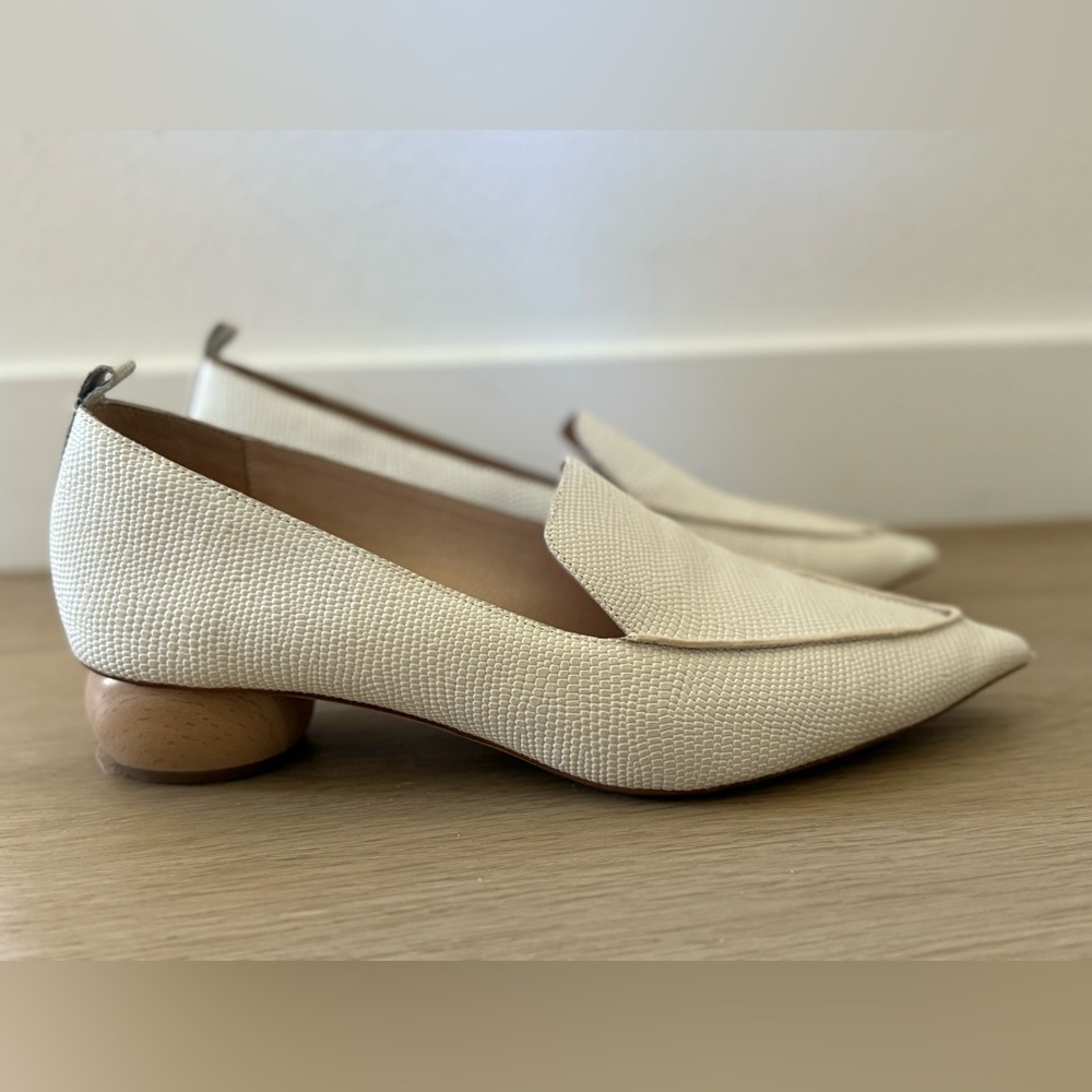 Jeffrey Campbell Viona Ivory Lizard Loafers | Size 9.5 | Never Worn